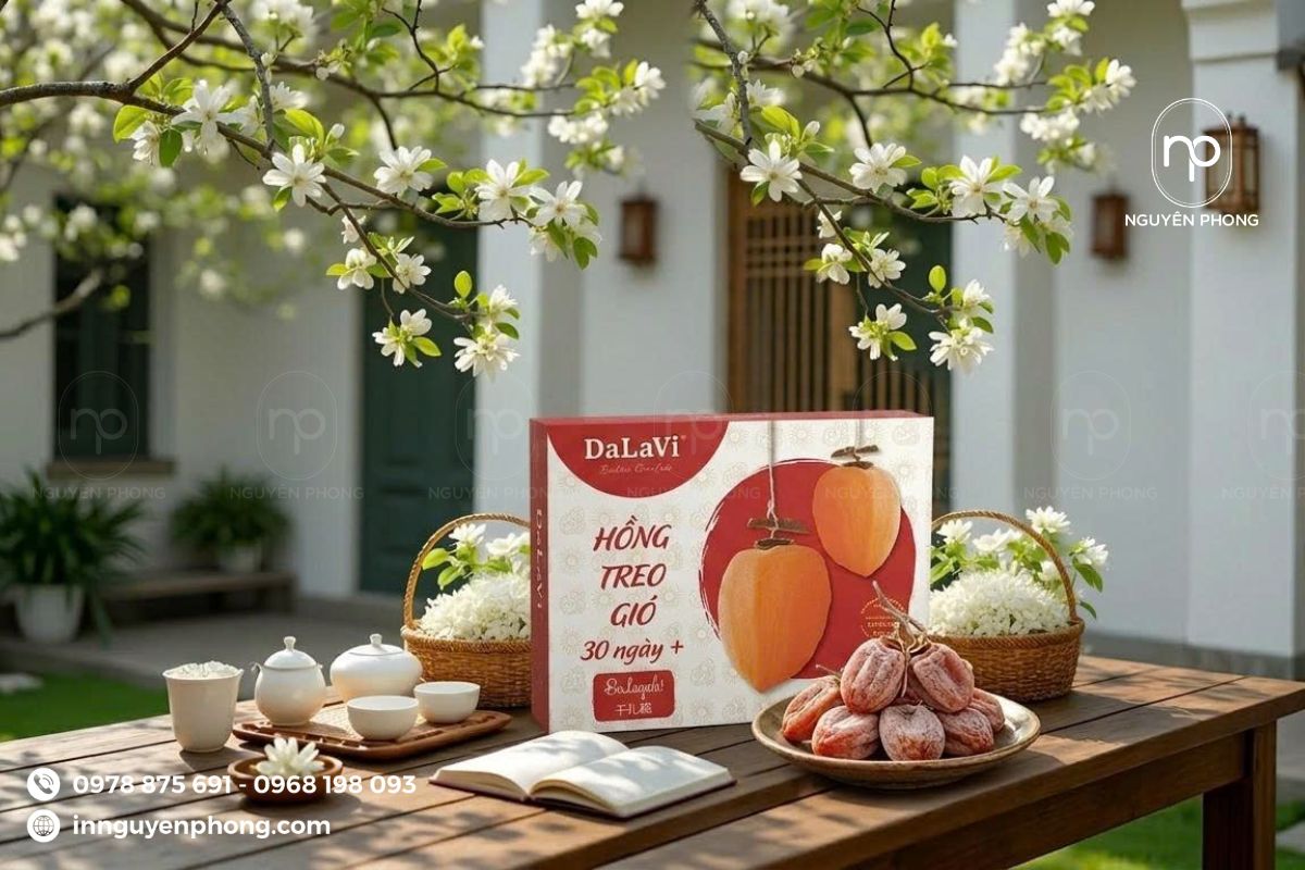 In hộp giấy đựng hồng treo gió